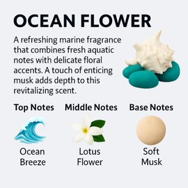 ALO FRUITS & PASSION Ocean Flower Hand Soap Set, 8.4 fl oz Bottle and 33.8 fl oz Refill, Made in Canada