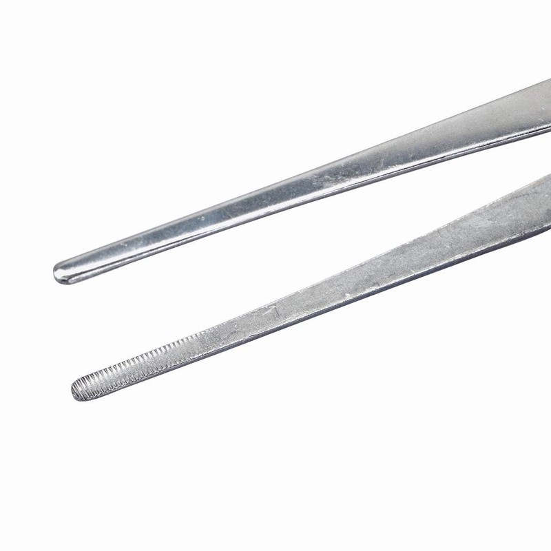 BinaryABC Stainless Steel Straight and Curved Nippers Tweezers Feeding Tongs