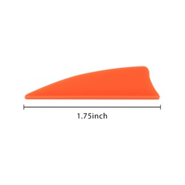 1.75 Inch Plastic Arrow Feathering Shield Shape Rubber Feathers Plastic Feathers DIY for Arrows Archery Arrows Carbon Arrows Vane for Archery Hunting Shooting Pack of 50 (Orange)