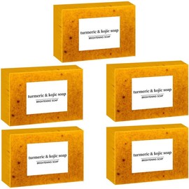 Turmeric Soap,Deep cleansingSoap,Moisturizing Soap For Face &Body,Body wash & Soap For Women& Men jabon curcuma Body CareComfort Skin Care:_5pcs