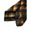 Black Brown Orange Holiday Neckties Check Silk Tie Suit Fitness