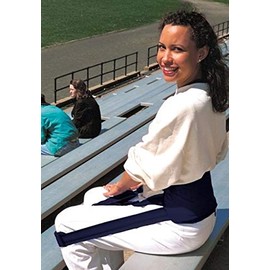 Nada Chair Sportbacker Portable Back Supporter for Seat Backs, Camping, Boating, Concerts - Convertible Pouch Bag (Black)