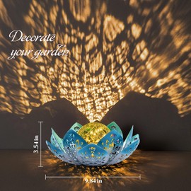 Solar Lamp Outdoor Garden Decoration Ausolee, Garden Decoration Outdoor, Waterproof Hollowed Solar Lotus Flower Lamp Garden Decoration, Crack Glass Ball Decorative Solar Lamp Outdoor, Solar Lamp for