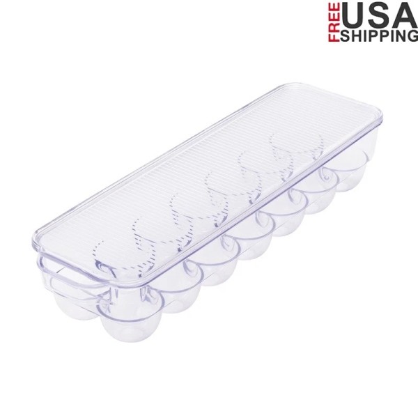 Unbranded Clear Plastic Egg Holder Refrigerator BPA Free Egg Storage