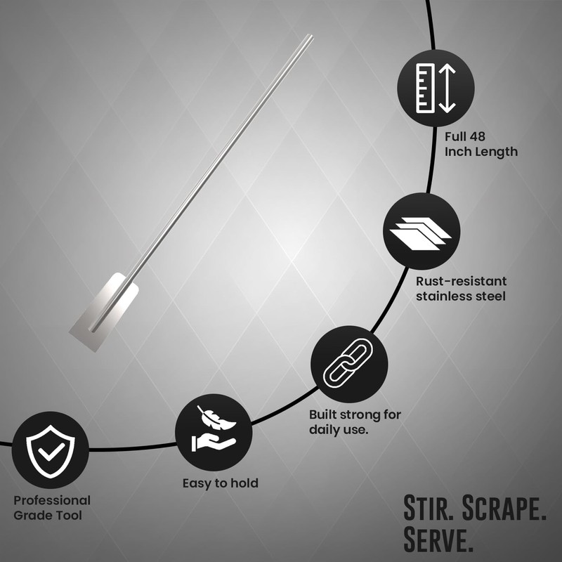 Quality Industries 48 Inch Stainless Steel Mixing Paddle Heavy Duty