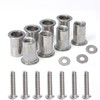 Stainless Steel 1/4-20 Rivet Nuts and Bolts 1" Button Head