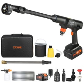 Portable Cordless Handheld Power Washer 290 PSI Brushless Motor 1.0 Gpm 20V Battery Operated Model D0100HRXFG6 for Car HomeMotor Ttype: Brushless Motor, Rated Pressure: 290 PSI