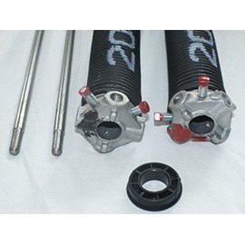 SS Pair of 207 X 1 3/4" X 21" - 33" Garage Door Torsion Springs with Winding Bars (27")