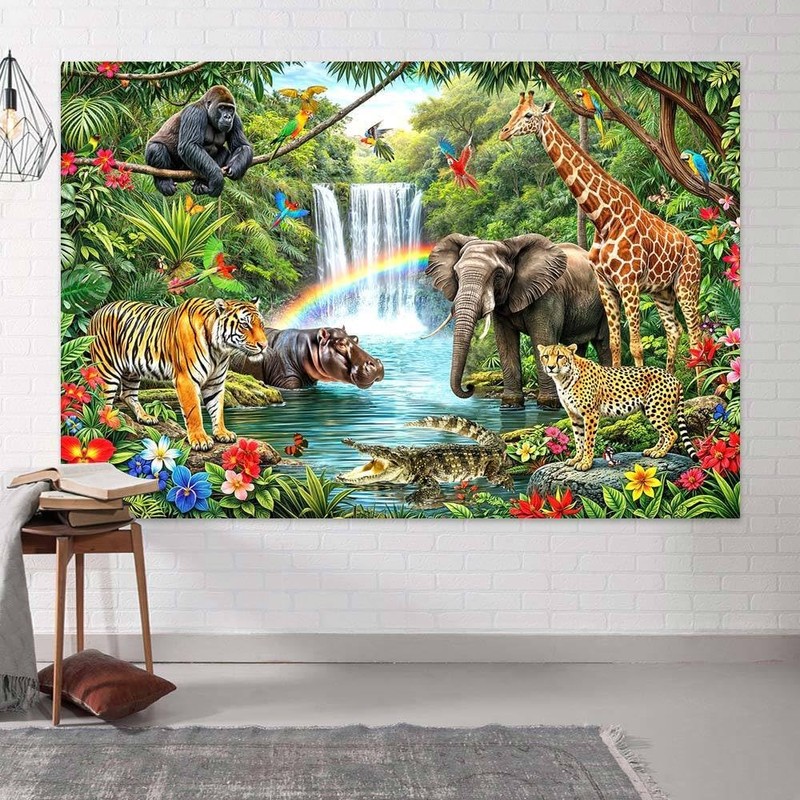 VBS 2026 Rainforest Falls Backdrop, Tropical Rain Forest Adventure Kids