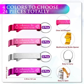 Singhoow 24 Sets Bridal Shower Favors for Guests Include 24 Bottle Opener Keychains Cheer to The Bride to Be Keychain with Thank You Cards Bridal Shower Gifts Bridal Shower Game Prizes Souvenirs