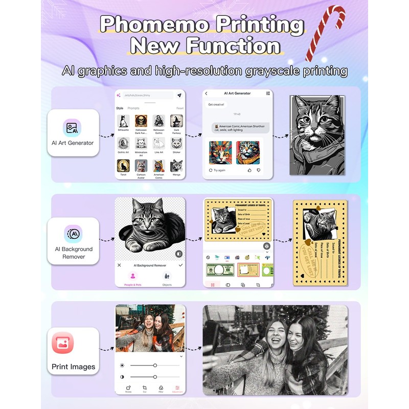 Phomemo M02 PRO Mini Printer - Thermal Pocket Printer, Bluetooth