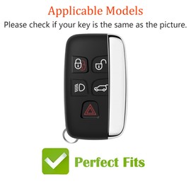 OFF WE GO Autoschlüssel Hülle für Land Rover Leder Schlüsselhülle Cover für Discovery Range Rover Sport Evoque Velar Jaguar XF XE XF XJ F-PACE Auto Schlüssel Schlüsselbox mit Schlüsselanhänger, Braun