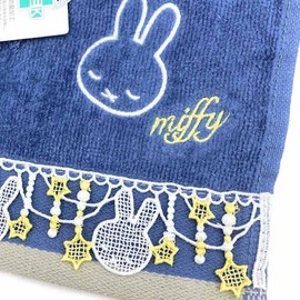 Marushin 5805030400 Mini Towel, Miffy, Midnight Star, 100% Cotton, Antibacterial and Odor Resistant, Hand Towel, Handkerchief, Present, Gift, Birthday