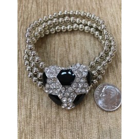 Heart Soccer Heart Ball Stretch Bracelet