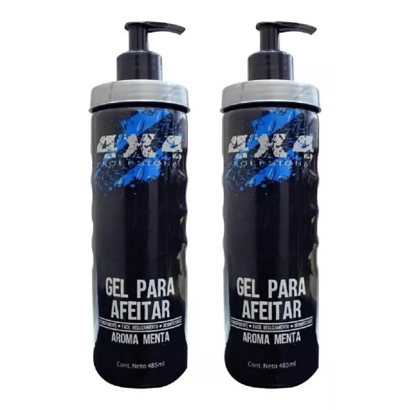 4x4 12 Pzs Gel Razurar/afeitar 4x4 Profesional Menta 485ml