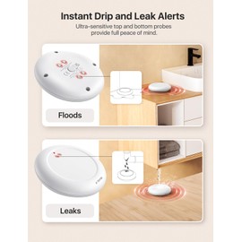 X-Sense Wi-Fi Water Sensor, Smart Water Leak Detector with App Alerts, IP67 Waterproof, Wireless Detector for Kitchen, Bathroom, Basement, SBS50 Base Station Required, SWS0A, 1-Pack