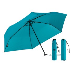 Knirps I.030 Folding Umbrella, Available in 6 Colors (Lightweight/Small/Durable), Compact Umbrella That Can Be Stored In Jacket Pocket (Compact, German Brand, Easy to Fold), blue (aqua)
