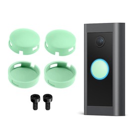 UIHRLM 4PCS Doorbell Button Replacement Compatible with Doorbell Pro, Video Doorbell Buttons & Video Doorbell Elite Buttons Replacement Set with Screws for Repair Cracked Split Button (Green)