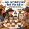ALISSAR 36 Pcs Western Cowboy Cupcake Toppers, Birthday Party Decor