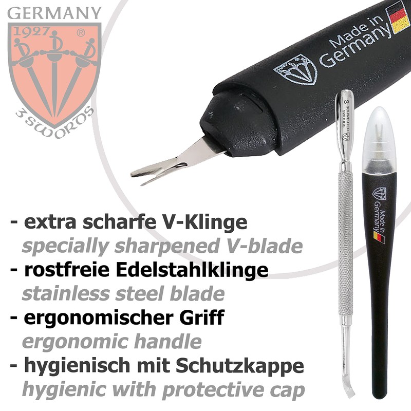 3 Swords Germany - Brand Quality Cuticle Knife Trimmer Remover