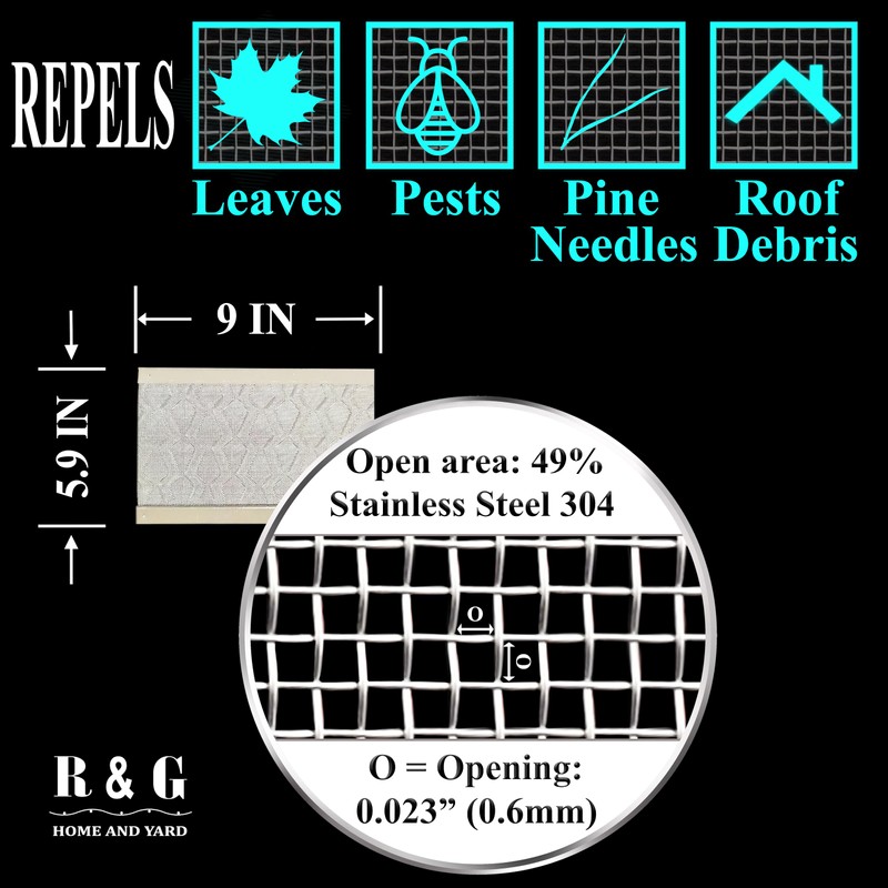 R & G Home and Yard Gutter Guard: (5.9 in