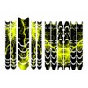 BIKE-label X400186VA Neon Yellow Flash Frame Sticker Set for Bicycle