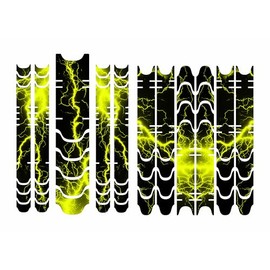 BIKE-label X400186VA Neon Yellow Flash Frame Sticker Set for Bicycle E-Bike Scooter Frame