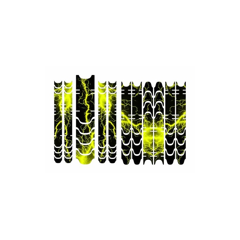 BIKE-label X400186VA Neon Yellow Flash Frame Sticker Set for Bicycle