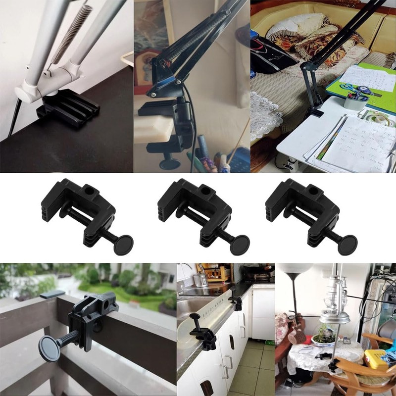 UtySty 3 Pack Desk Lamp Swing Arm Clamp Replacement Clip