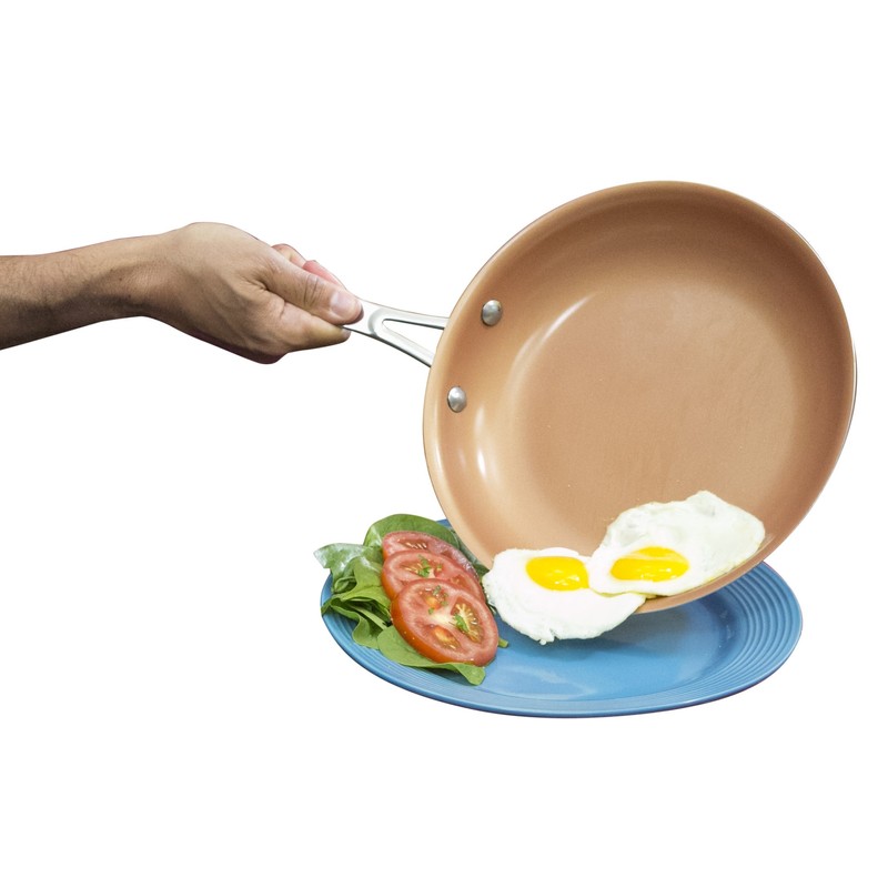 Gotham Steel Ceramic and Titanium Nonstick Fry Pans, Grey, 11"