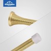 Bright Brass Spring Door Stopper with Rubber Bumper – Baseboard