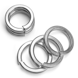 FOMGIIN Pack of 10 Spring Washers M8, DIN 127 Spring Washers Shape B according to Spring Ring Smooth, A4 V4A 304 Stainless Steel Spiral Spring Washers Washers Spring Washer Snap Ring, EN 10088-1.4301