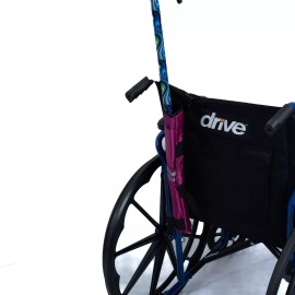 AlveyTech Universal Cane Holder for Mobility Scooters & Power Chairs - Berry