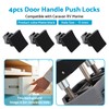 MAX COOL 4PCS Square Door Handle Push Locks Marine Latch