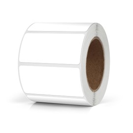 Meitaat White Rectangle Stickers 2 x 1 Inch Color Coding Labels Vinyl Roll Self-Adhesive Waterproof Removable 500 PCS