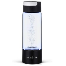 Dr.Water Hydrogen Water Bottle | 3X More Hydrogen Concentration | 32oz, 50oz, 68oz Hydrogen Water Generator | Big Size More Hydrogen | Water Hydrogenator (HydroDaily 13oz - Black)
