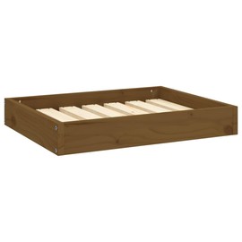 vidaXL Honey Brown Rectangular Dog Bed - Solid Pinewood Frame - Aesthetically Pleasing and Sturdy Design - Easy to Assemble - Ideal for Small to Medium Dogs
