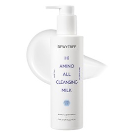 DEWYTREE Hi Amino All Cleansing Milk - Hydrating Facial Cleanser for Sensitive Skin | Amino Acid Face Lotion Oil Cleanser Korean Exfoliating Face Wash | Face Cleanser for Women & Men (6.76fl oz)