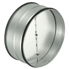 YOKIVE 9.9-inch HVAC Backdraft Damper, One-Way Airflow Duct Draft Stopper with Spring-Loaded Folding Blades Inline Fan Vent, Great for Range Hoods Air Ventilation (Silver Tone)