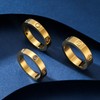 FOLOOTY 3PC Love Friendship Rings for Women 18K Gold Plated