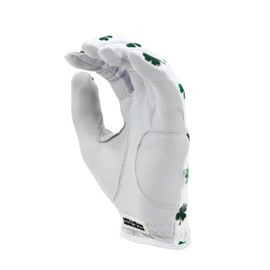 MULLIGAN HOOLIGAN Golf Glove | Premium Cabretta Leather & Mesh, Breathable Moisture-Wicking Comfort, Unique Standout Design for Men & Women Left Hand Right (Clover Luck, Medium, Right)