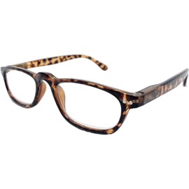 Incredible Bargains The Magnolia Rectangle Half Frame Reading Glasses, Half Rim Readers + 2.25 Tortoise