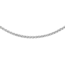 Tuscany Silver Women's Sterling Silver 1 mm Spiga Chain Necklace of Length 51 cm/20 Inch