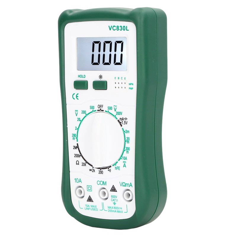 LCD Display Multimeter Multifunctional Digital Voltage Current Resistance Tester VC830L