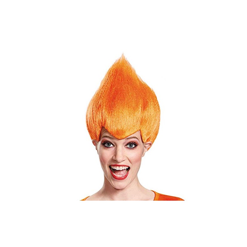 ワッキー トロールズ ウィッグ オレンジ 大人用 Orange Wacky Wig - Adult
