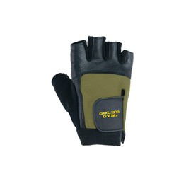 GOLD'S GYM EX Leather Gloves G3403 Men's XL Size (Beginner to Advanced) Leather Fits in the Hand Bench Press Barbell Curl [Gold Gym Genuine Product] Training Gloves, Hand Protection, Khaki, XL (Approx