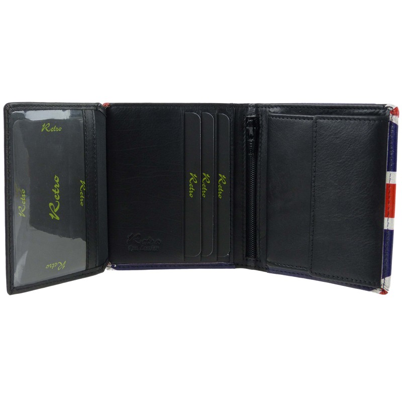 Golunski Leather Mens Union Jack RFID Wallet with Change Section