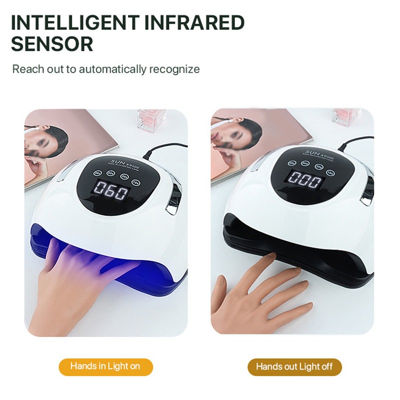 LED UV Nail Dryer 220W 57pcs Lamp Chips 4 Timers