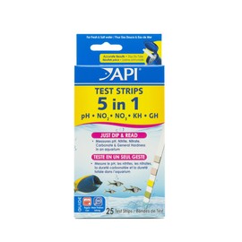 API API 5-in-1 Test Strips Freshwater and Saltwater Aquarium Test Strips 25-Count Box