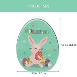 Healifty Easter Tinplate Storage Case with Lid Jewelry Box Container for Storage Small Items Crafts Decor Candy Party Favors